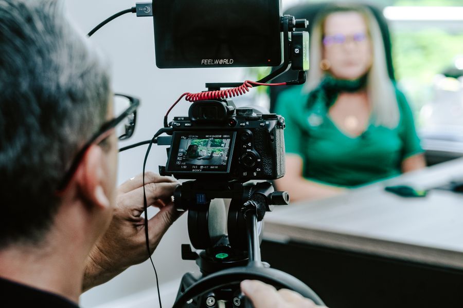 Cámara grabando una prueba de casting
